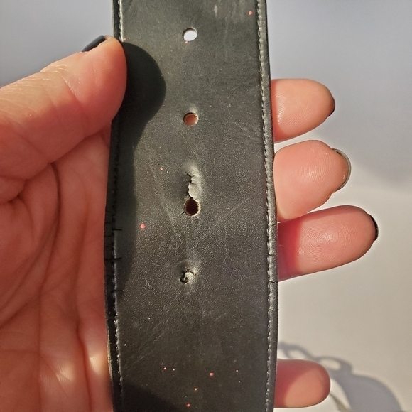 Hologram rock n roll theme unisex belt.  Vinyl.  Music sz large - Picture 6 of 7